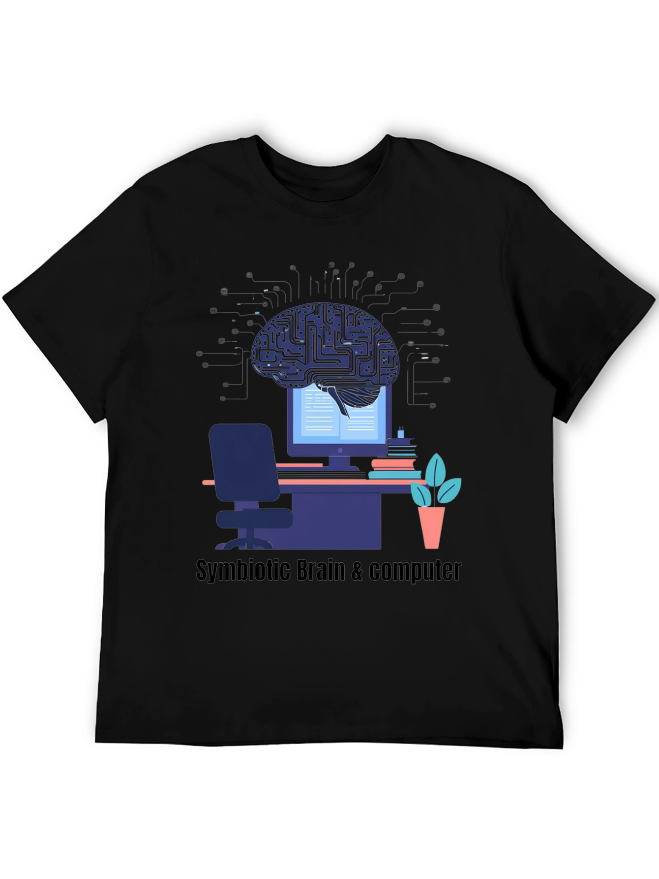 Symbiotic Brain & Computer Graphic Tee