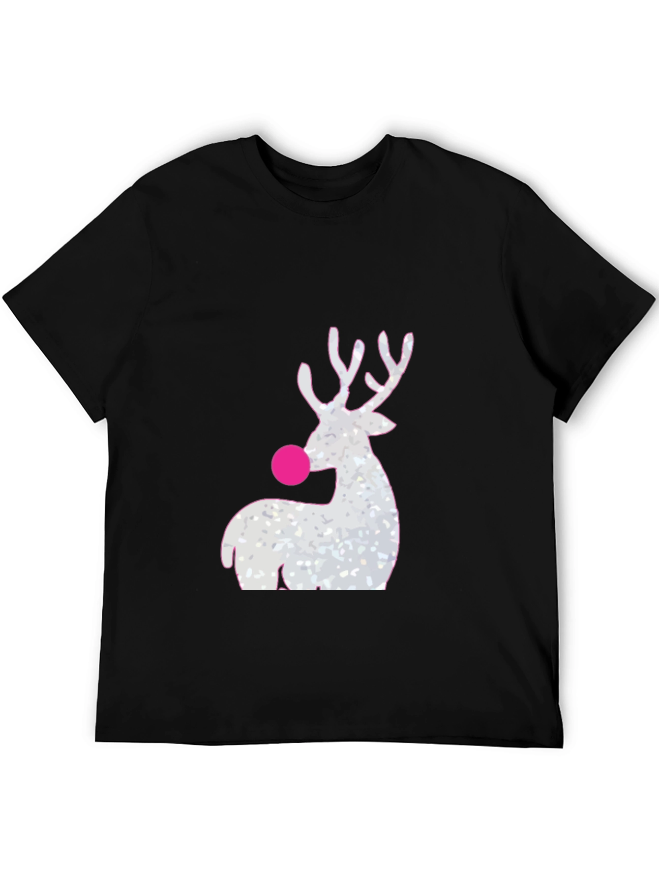 Rudolph Reindeer Christmas T-Shirt - Black