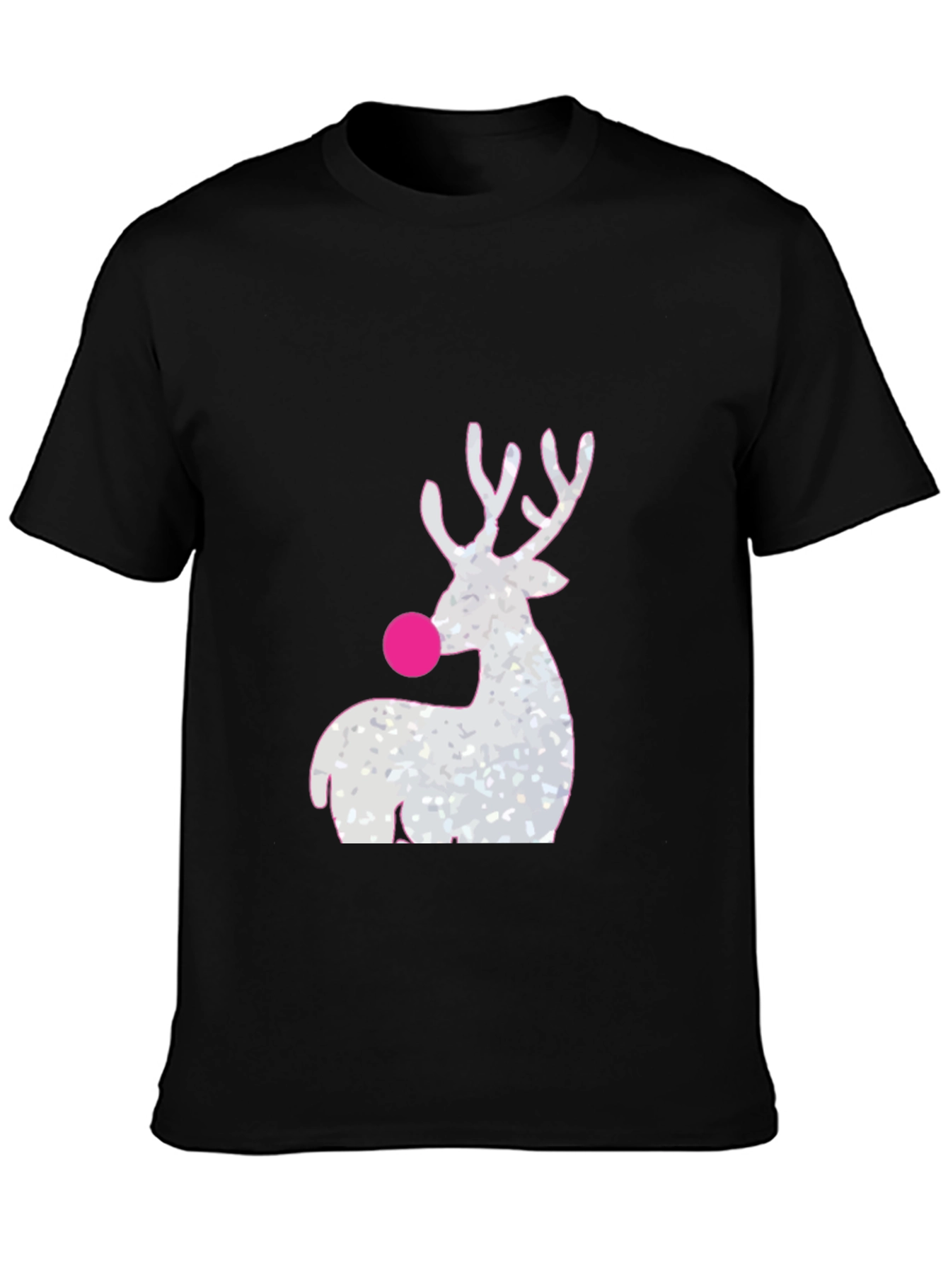 Rudolph Reindeer Christmas T-Shirt - Black