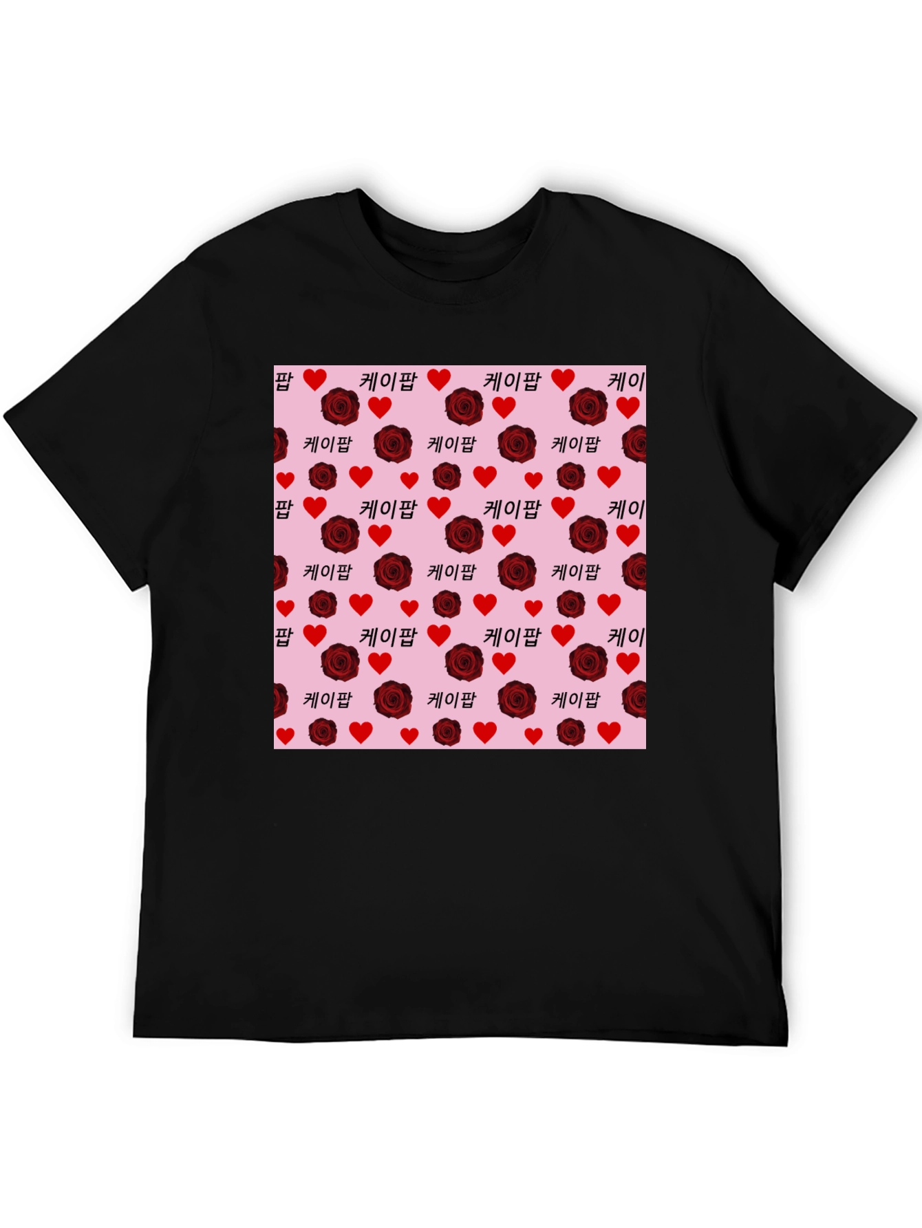 Romantic K-Pop Rose Heart T-Shirt