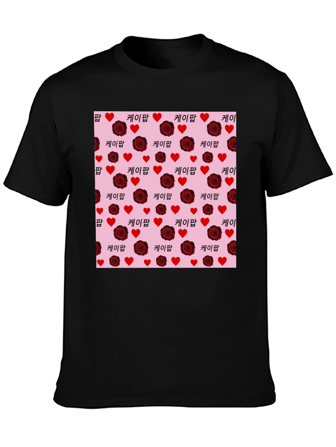 Romantic K-Pop Rose Heart T-Shirt