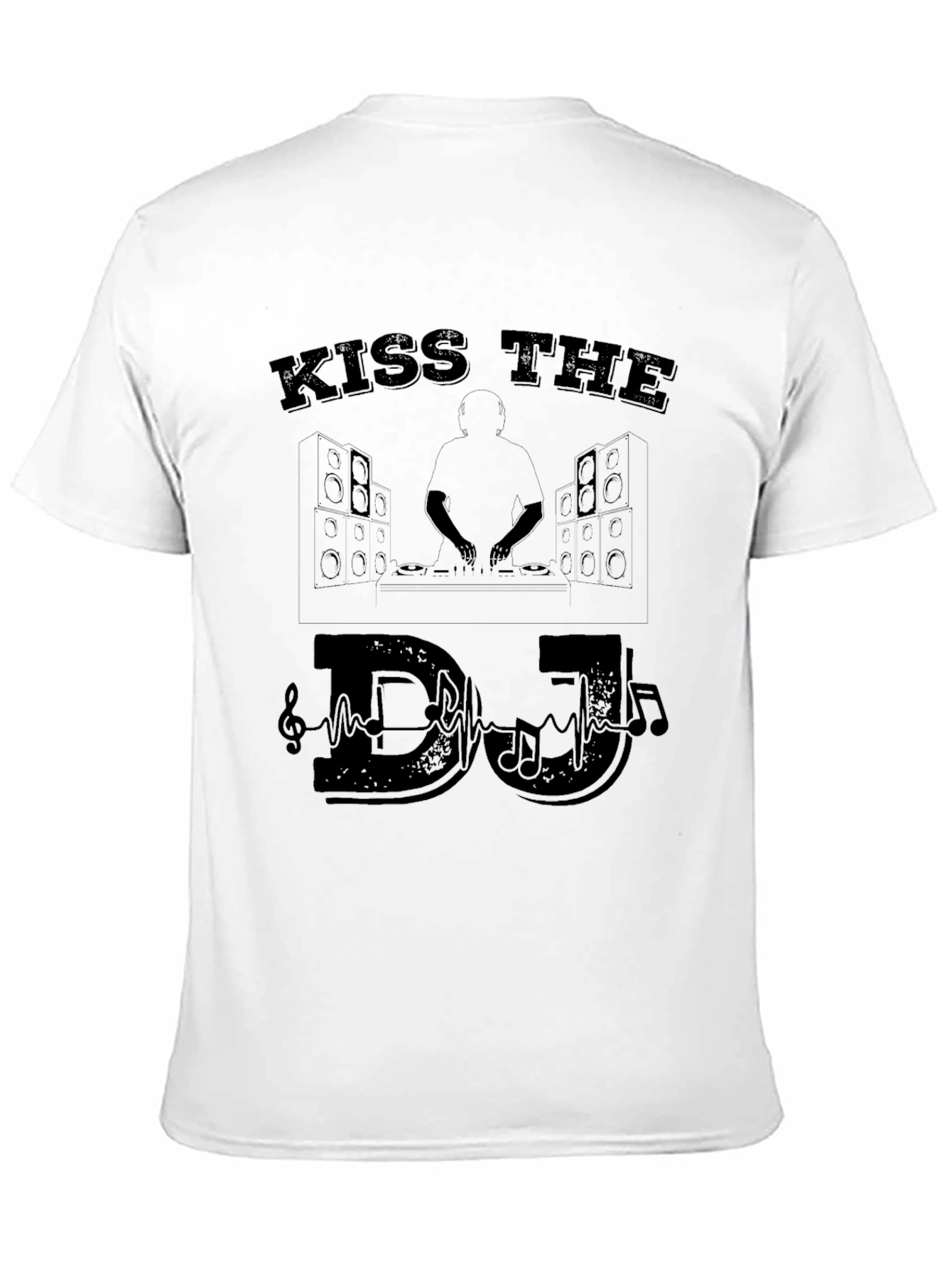 Kiss the DJ Black Graphic T-Shirt