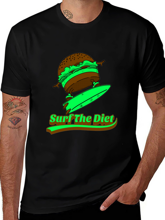 Surf the Diet Black T-Shirt