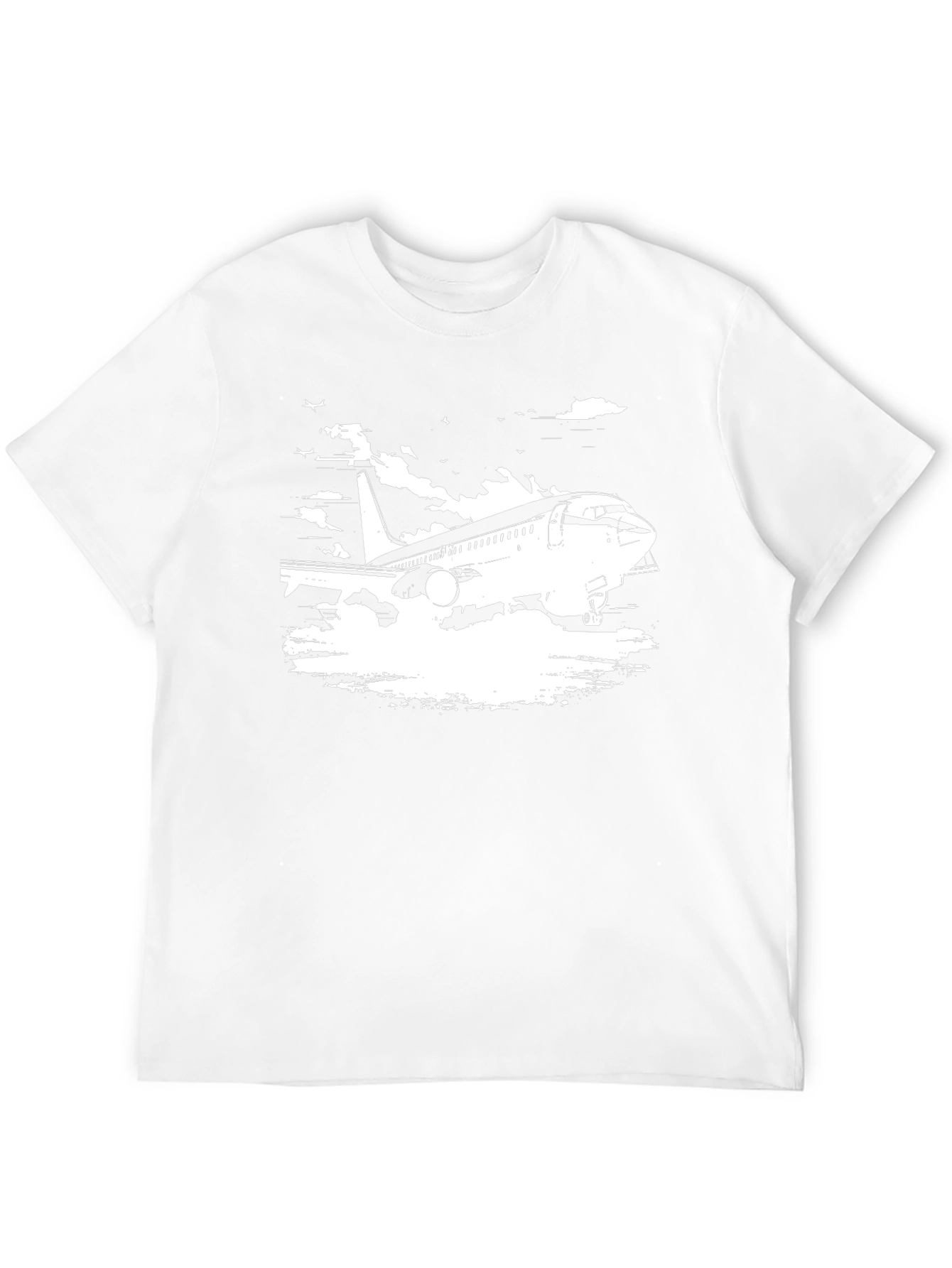 Airplane Graphic Tee - Black Cotton Blend