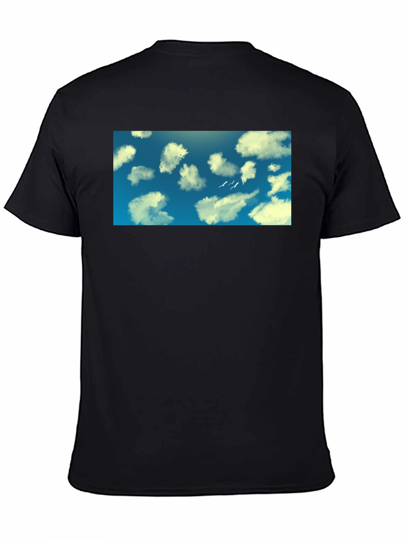 Sky Clouds Graphic Tee - Cotton Comfort
