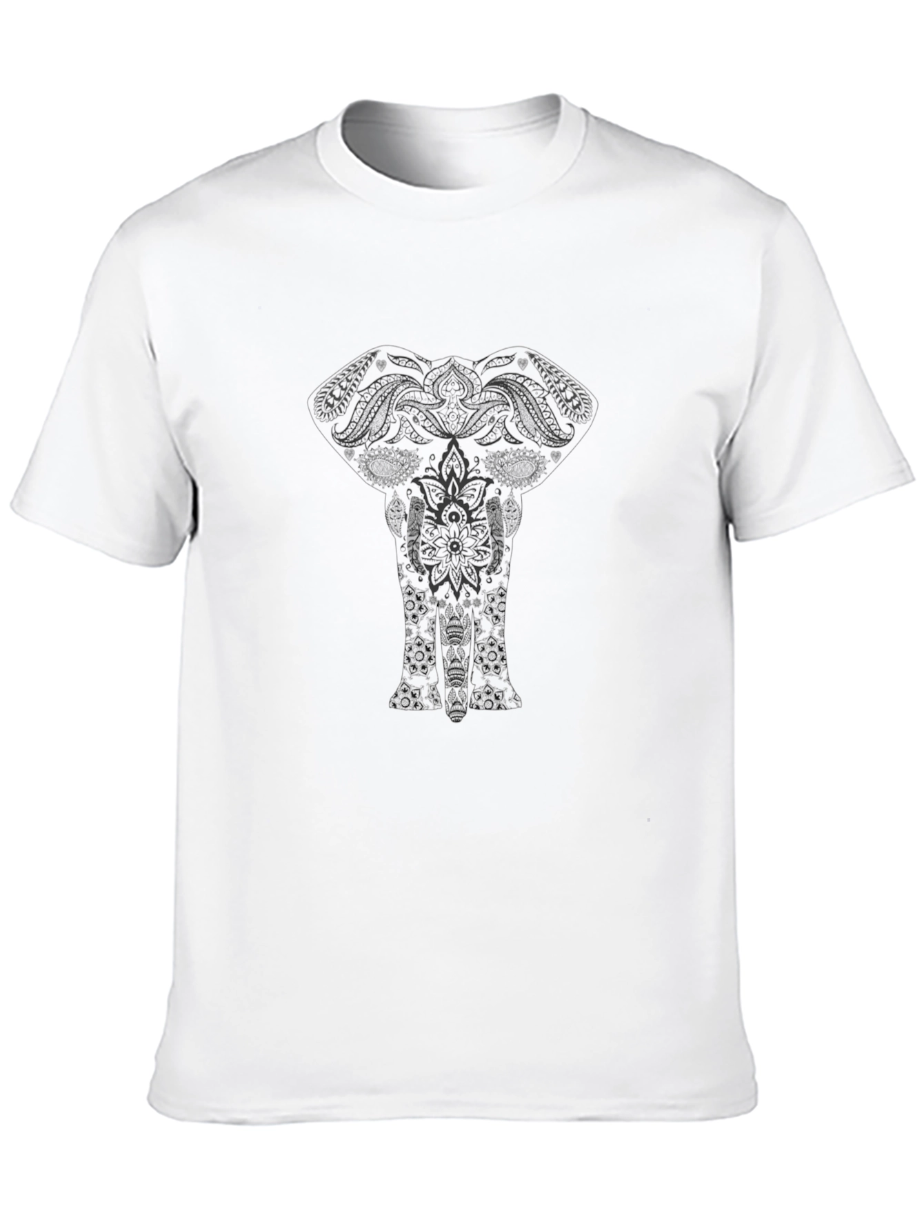 Floral Elephant Graphic Print T-Shirt