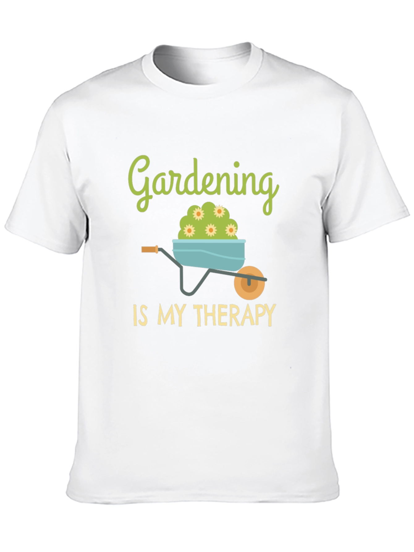 Gardening is My Therapy Black T-Shirt