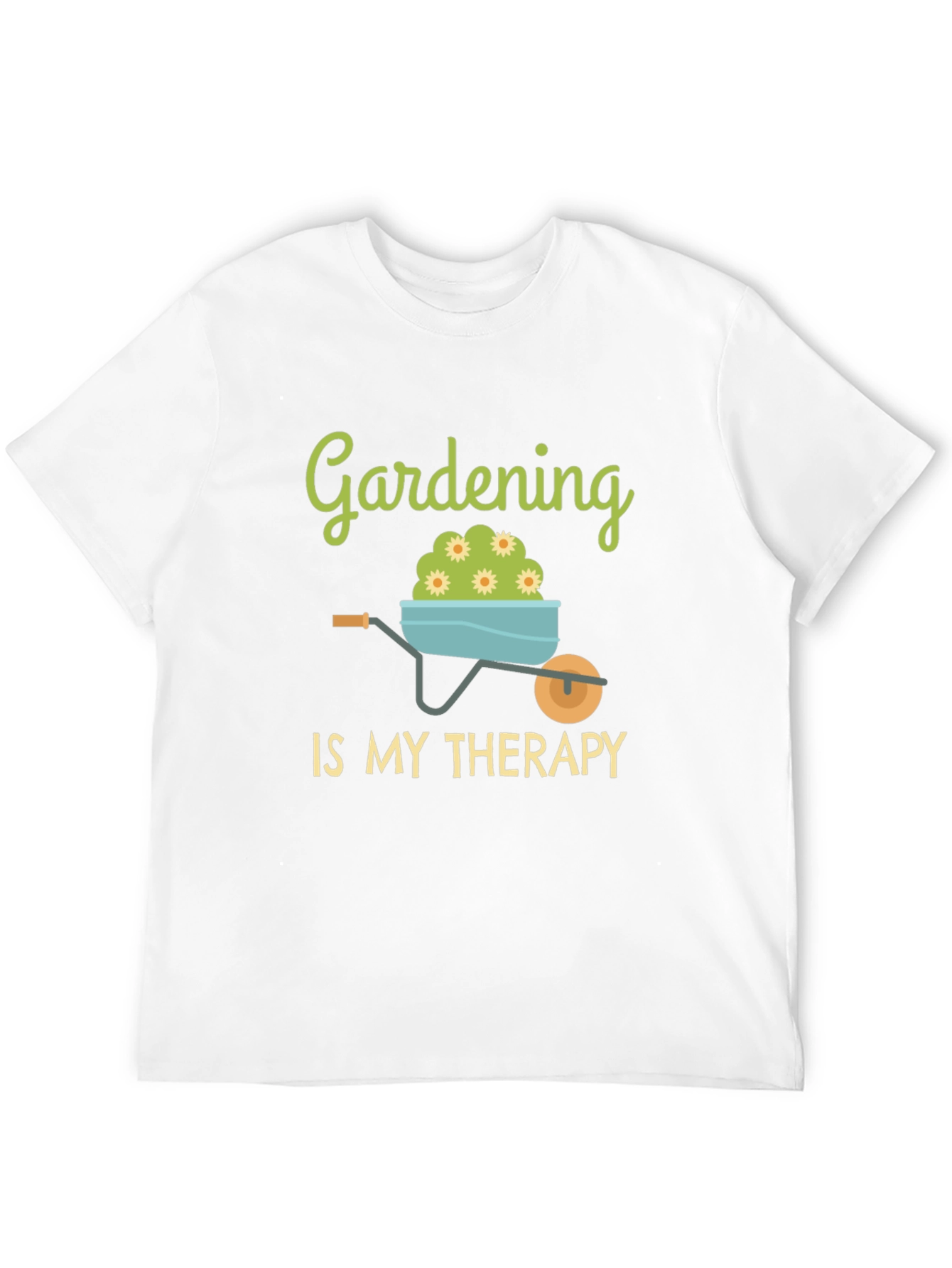 Gardening is My Therapy Black T-Shirt