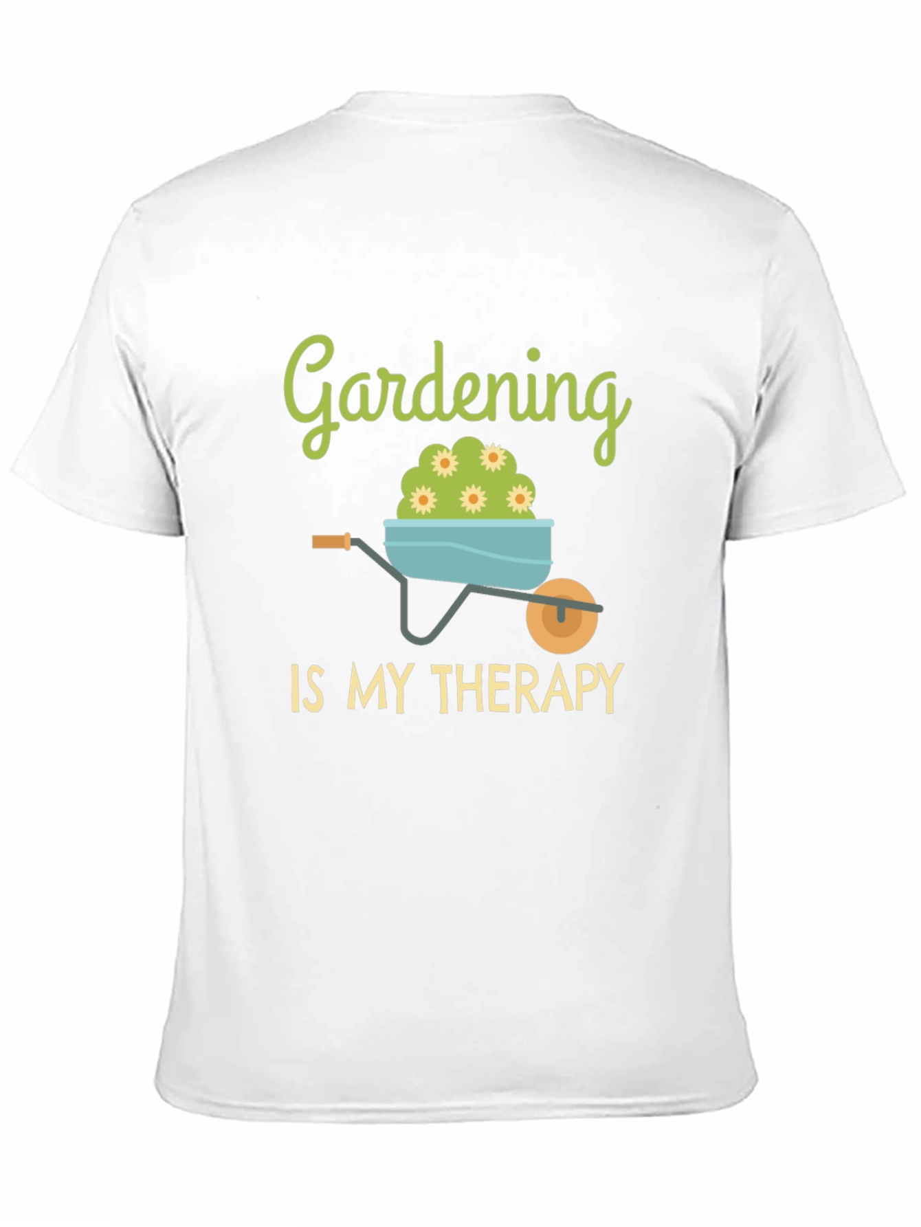 Gardening is My Therapy Black T-Shirt