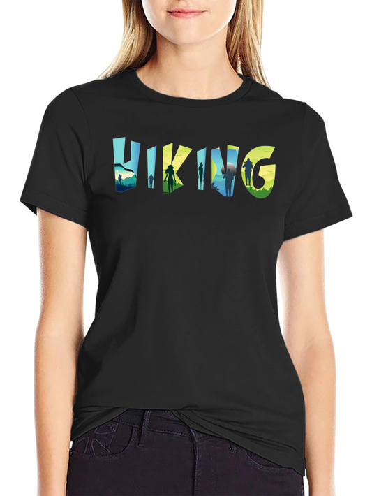 Hiking Adventure Tee - Nature Silhouette Design