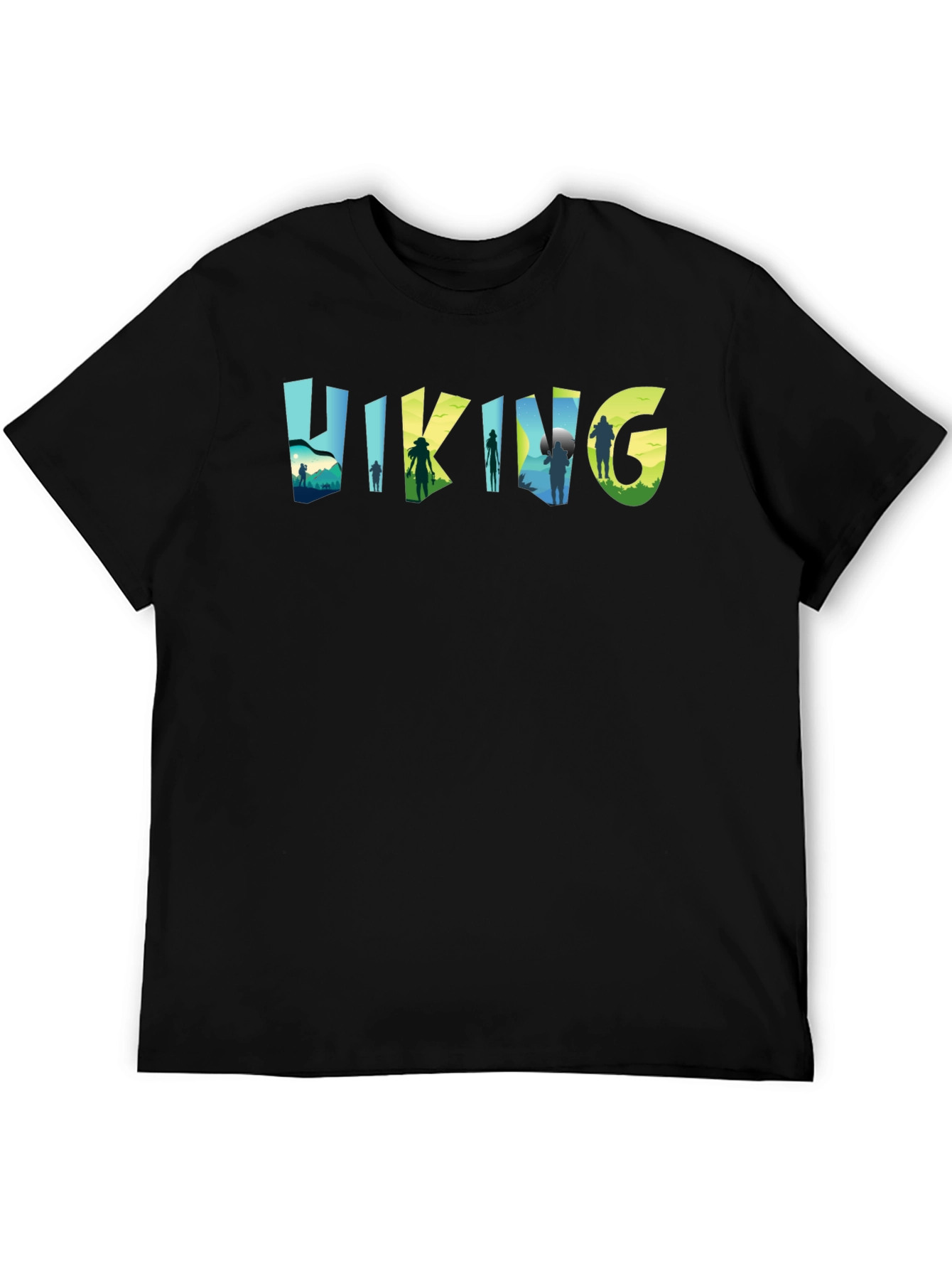 Hiking Adventure Tee - Nature Silhouette Design