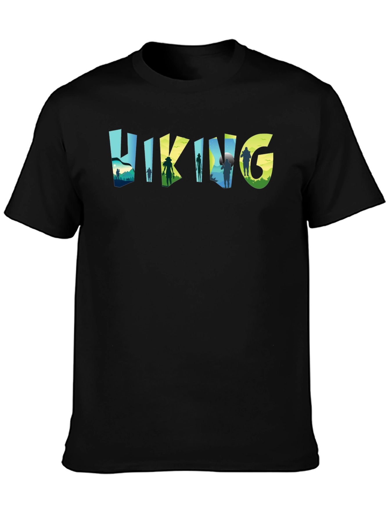 Hiking Adventure Tee - Nature Silhouette Design