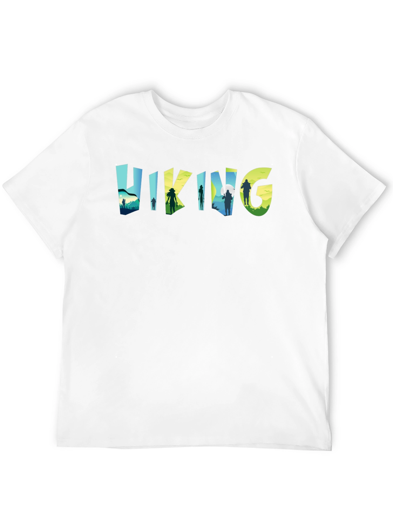 Hiking Adventure Tee - Nature Silhouette Design