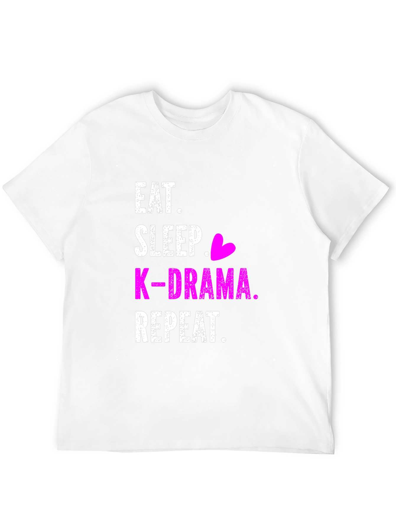 Eat Sleep K-Drama Repeat Black T-Shirt