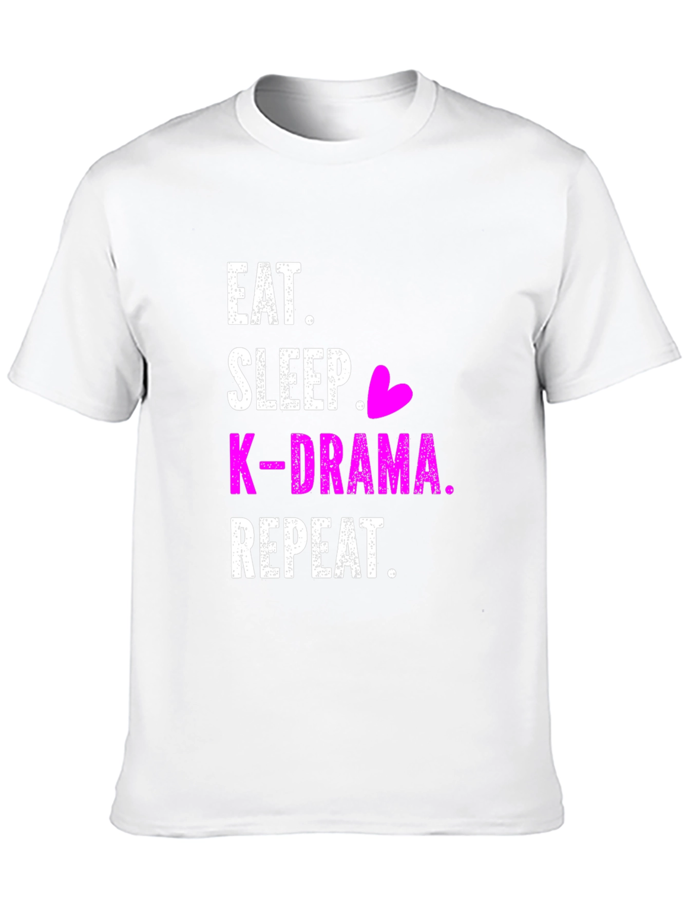 Eat Sleep K-Drama Repeat Black T-Shirt