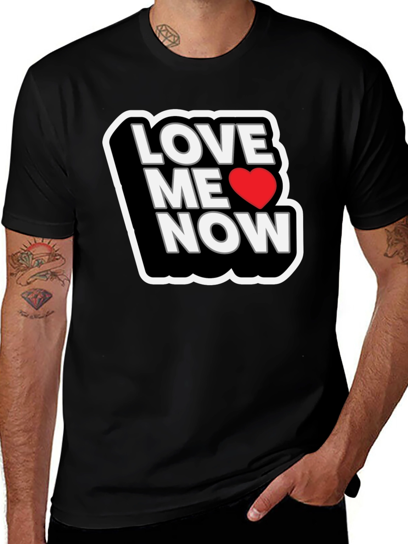 Love Me Now Black T-Shirt