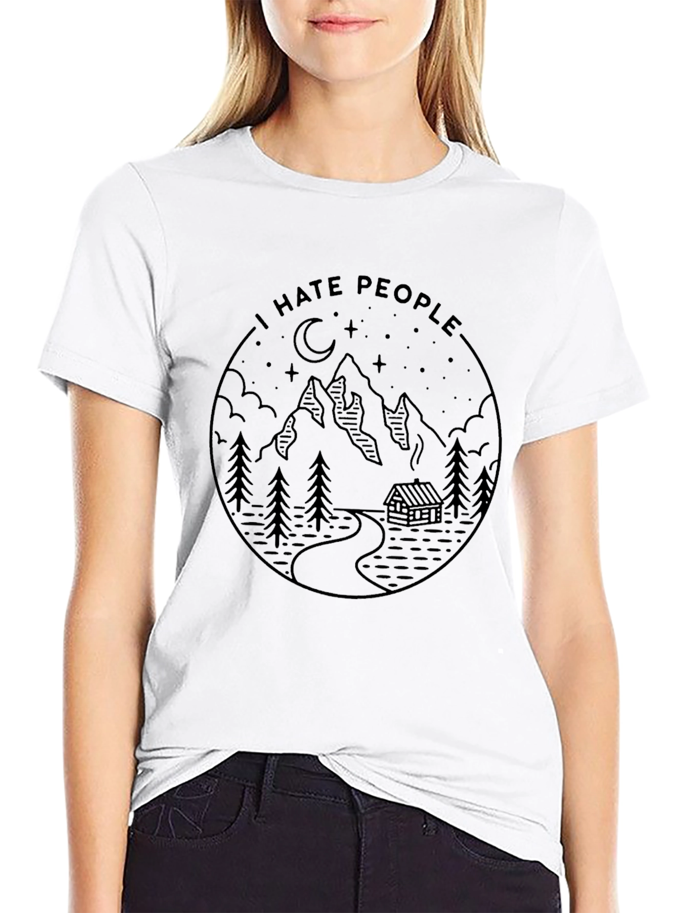 I Hate People Mountain Graphic Tee