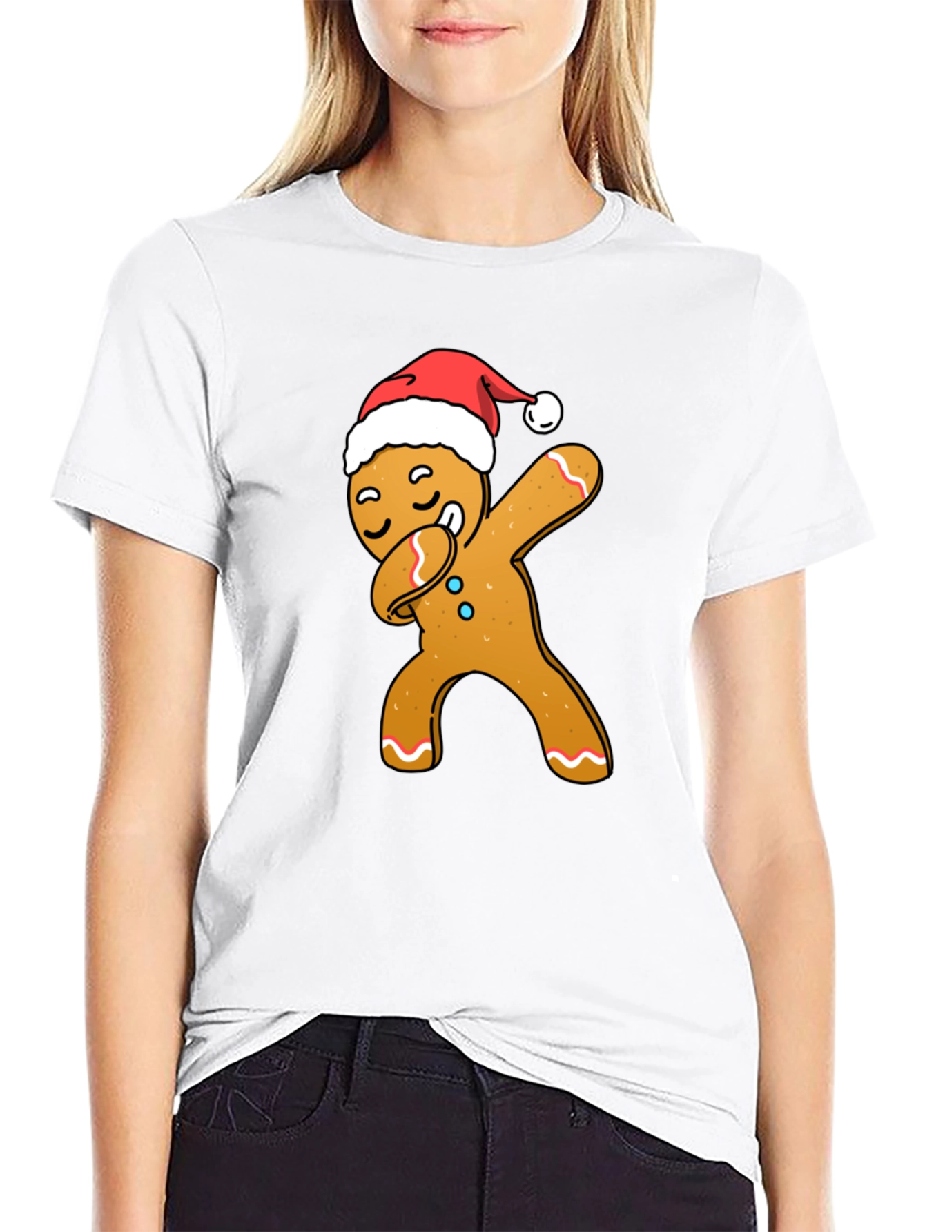Dabbing Gingerbread Man Christmas T-Shirt