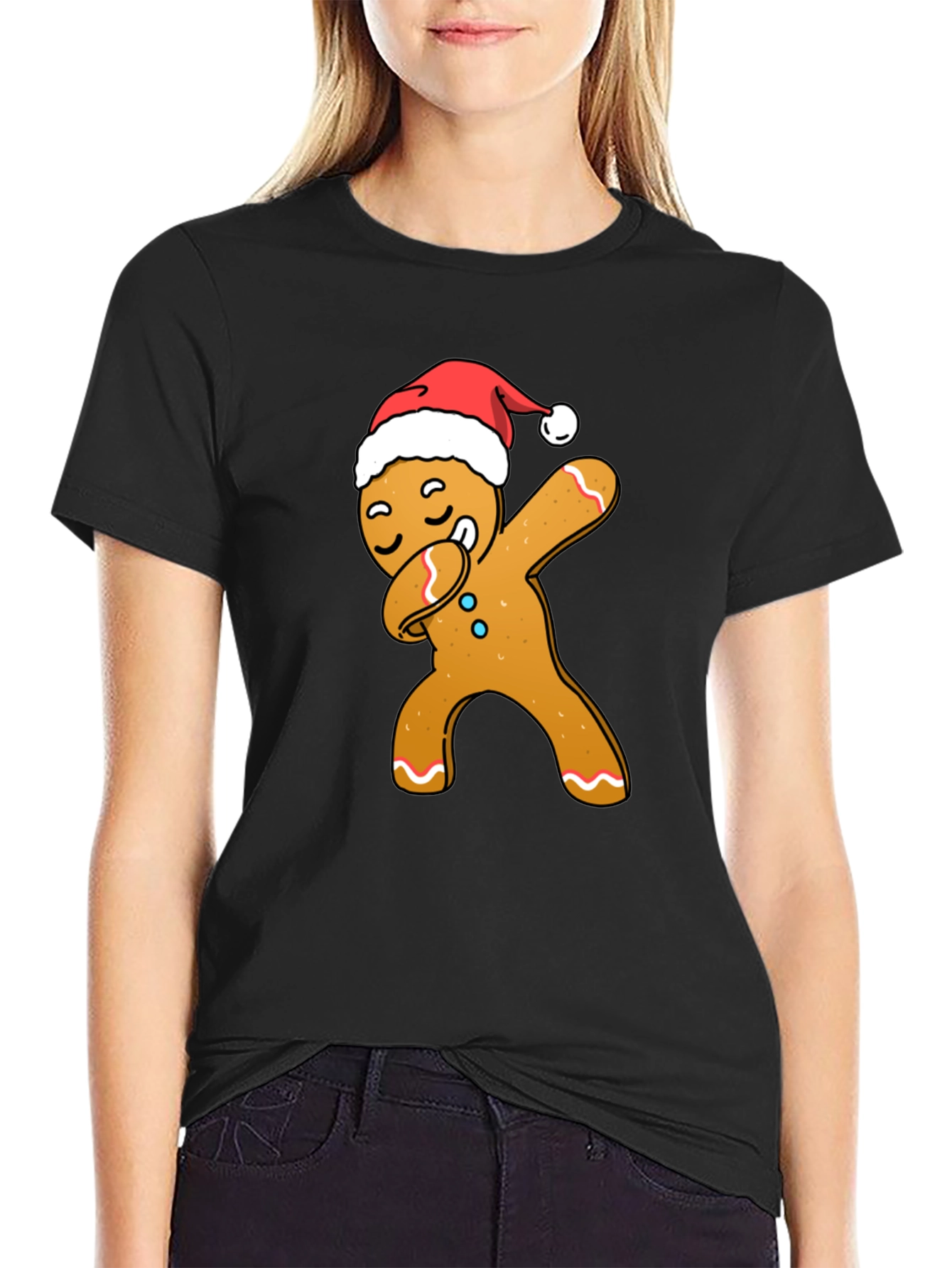 Dabbing Gingerbread Man Christmas T-Shirt
