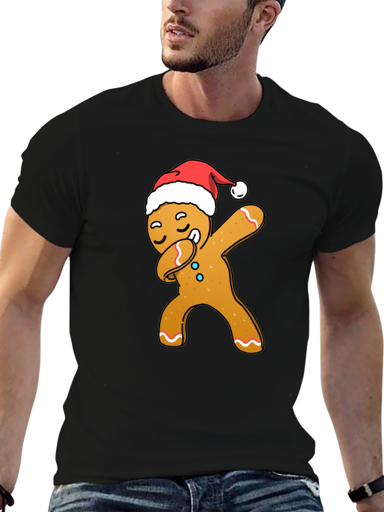 Dabbing Gingerbread Man Christmas T-Shirt