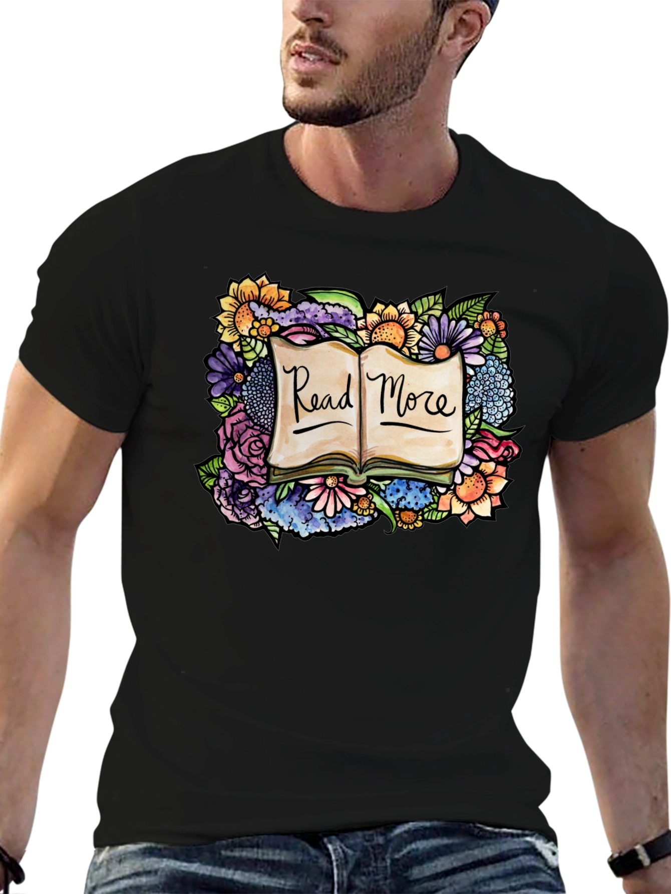 Read More Floral Book T-Shirt