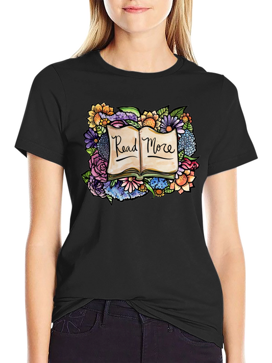 Read More Floral Book T-Shirt