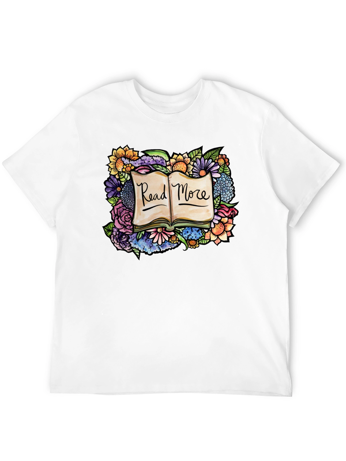 Read More Floral Book T-Shirt