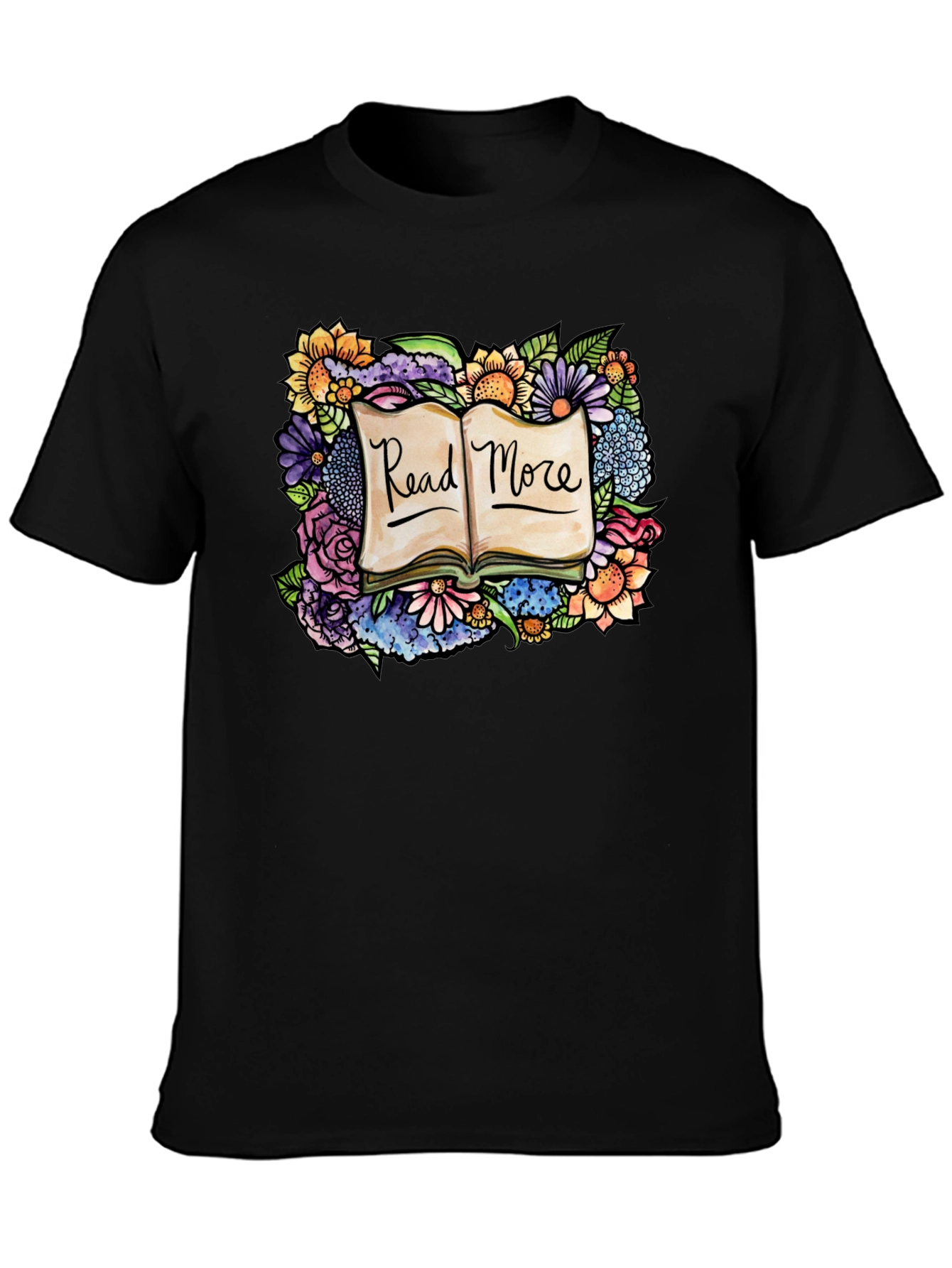 Read More Floral Book T-Shirt