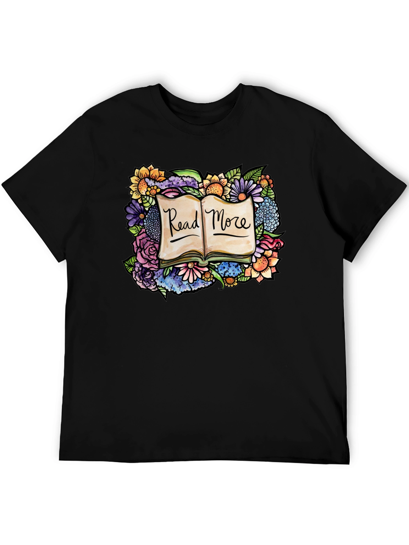 Read More Floral Book T-Shirt
