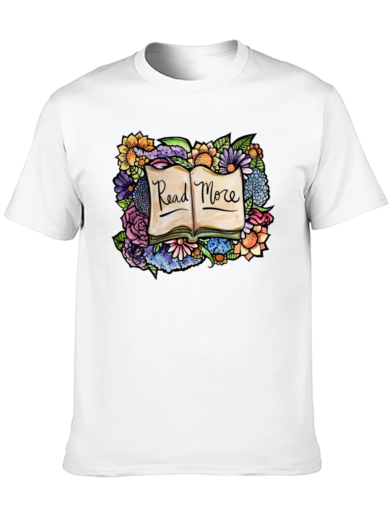 Read More Floral Book T-Shirt