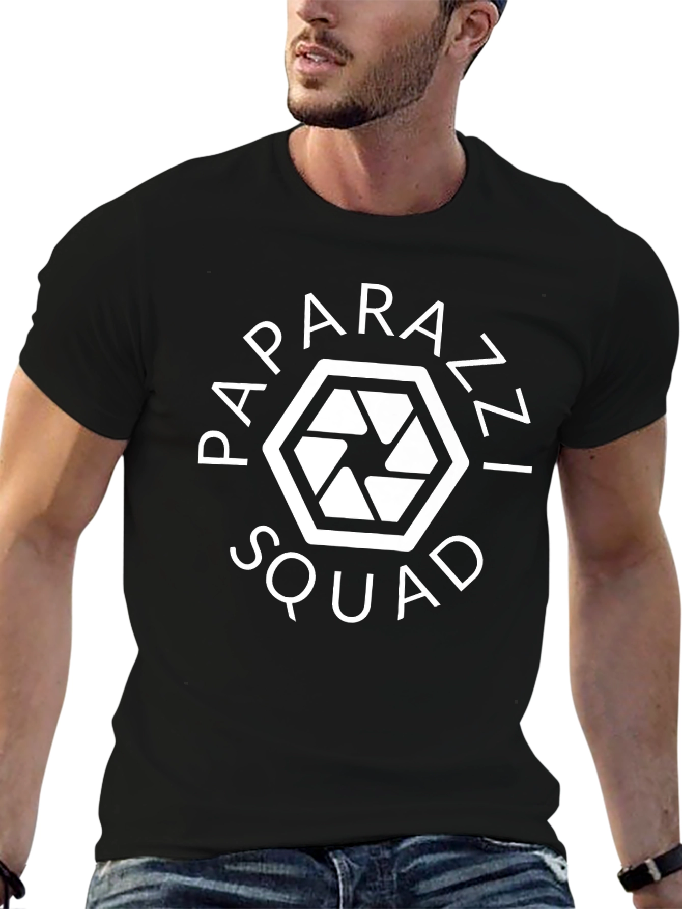 Paparazzi Squad Graphic Tee - Camera Shutter Design