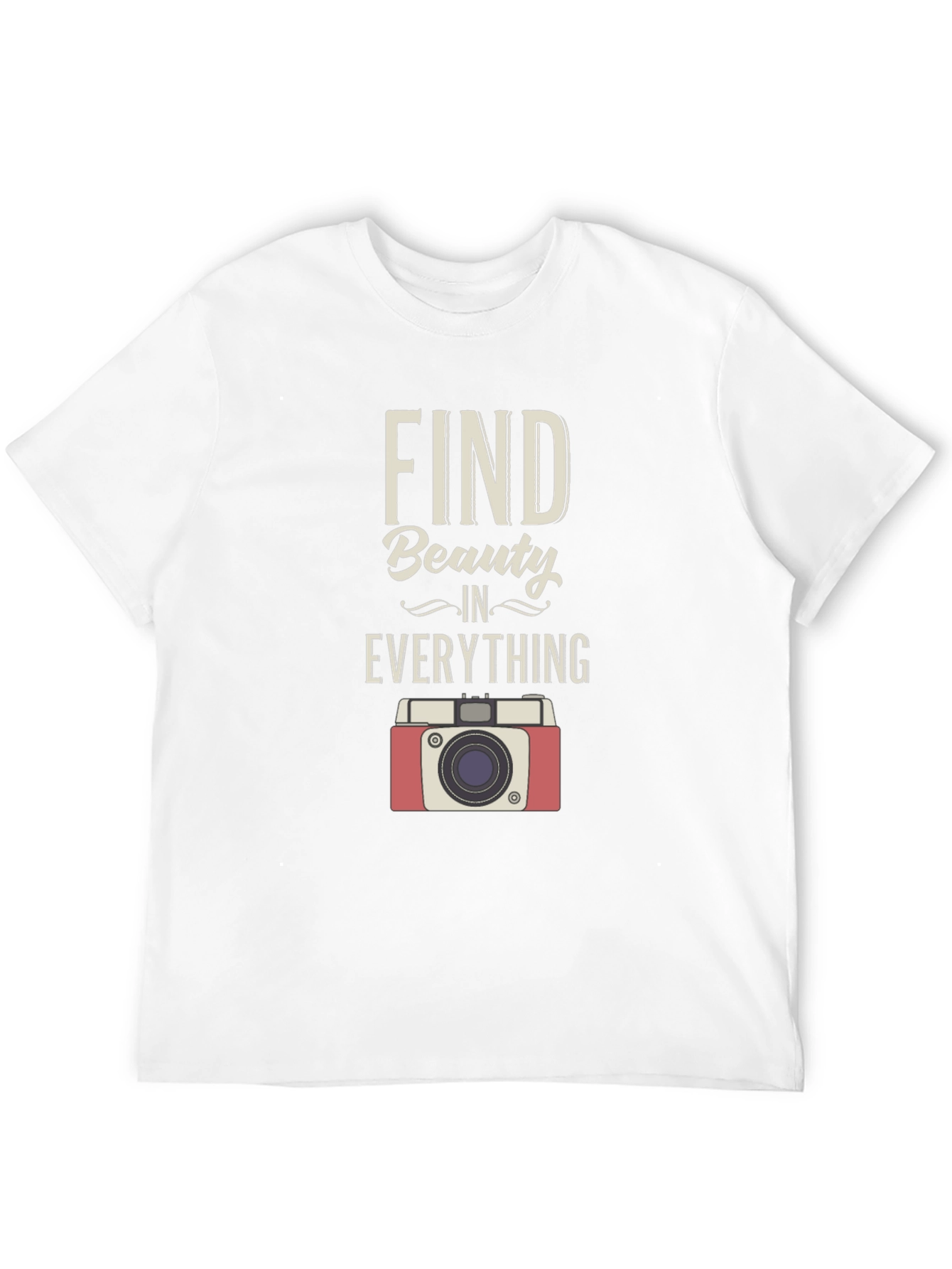 Find Beauty T-Shirt Camera Graphic Tee Positive Message Shirt