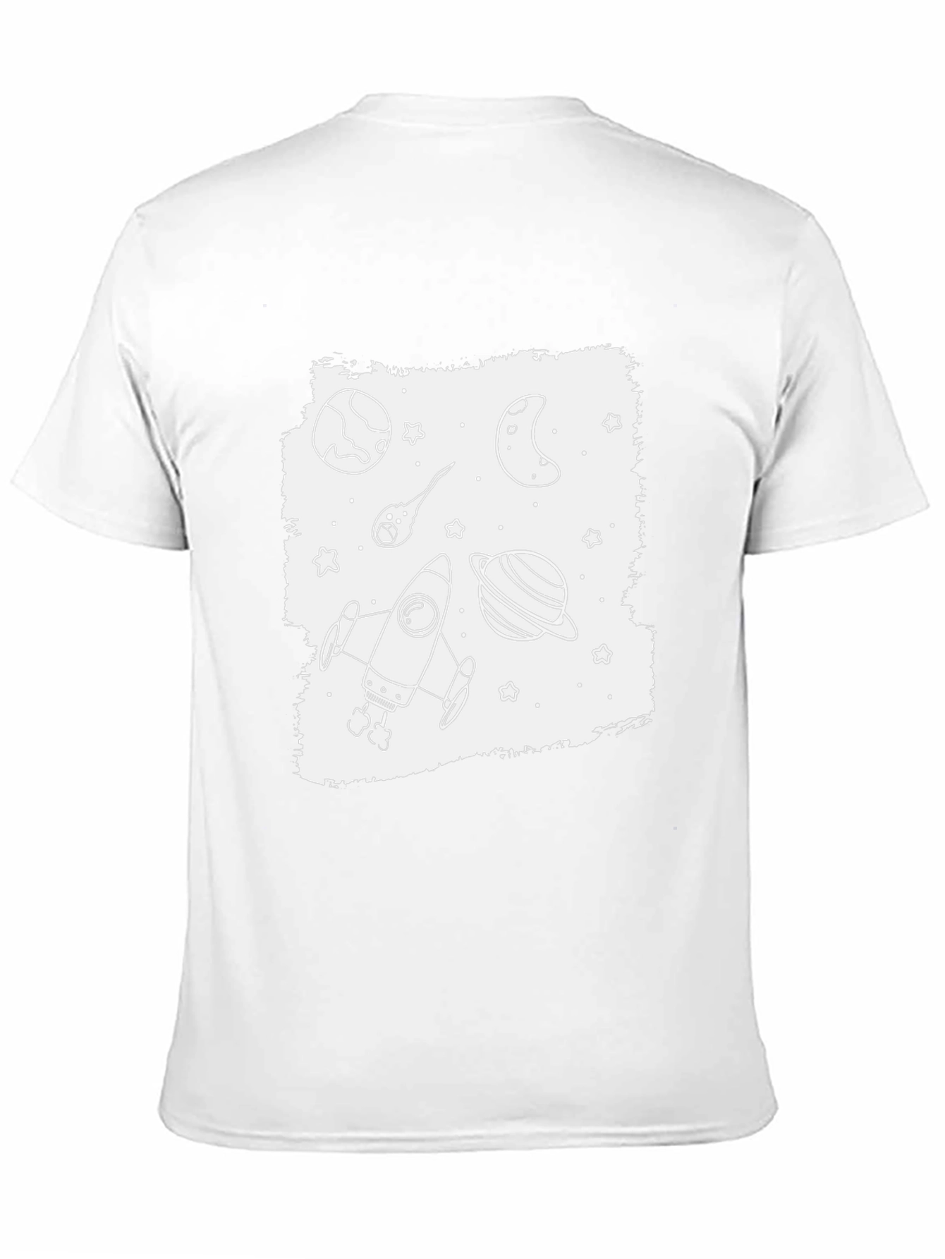Space Exploration Graphic Tee - Black Cotton Blend
