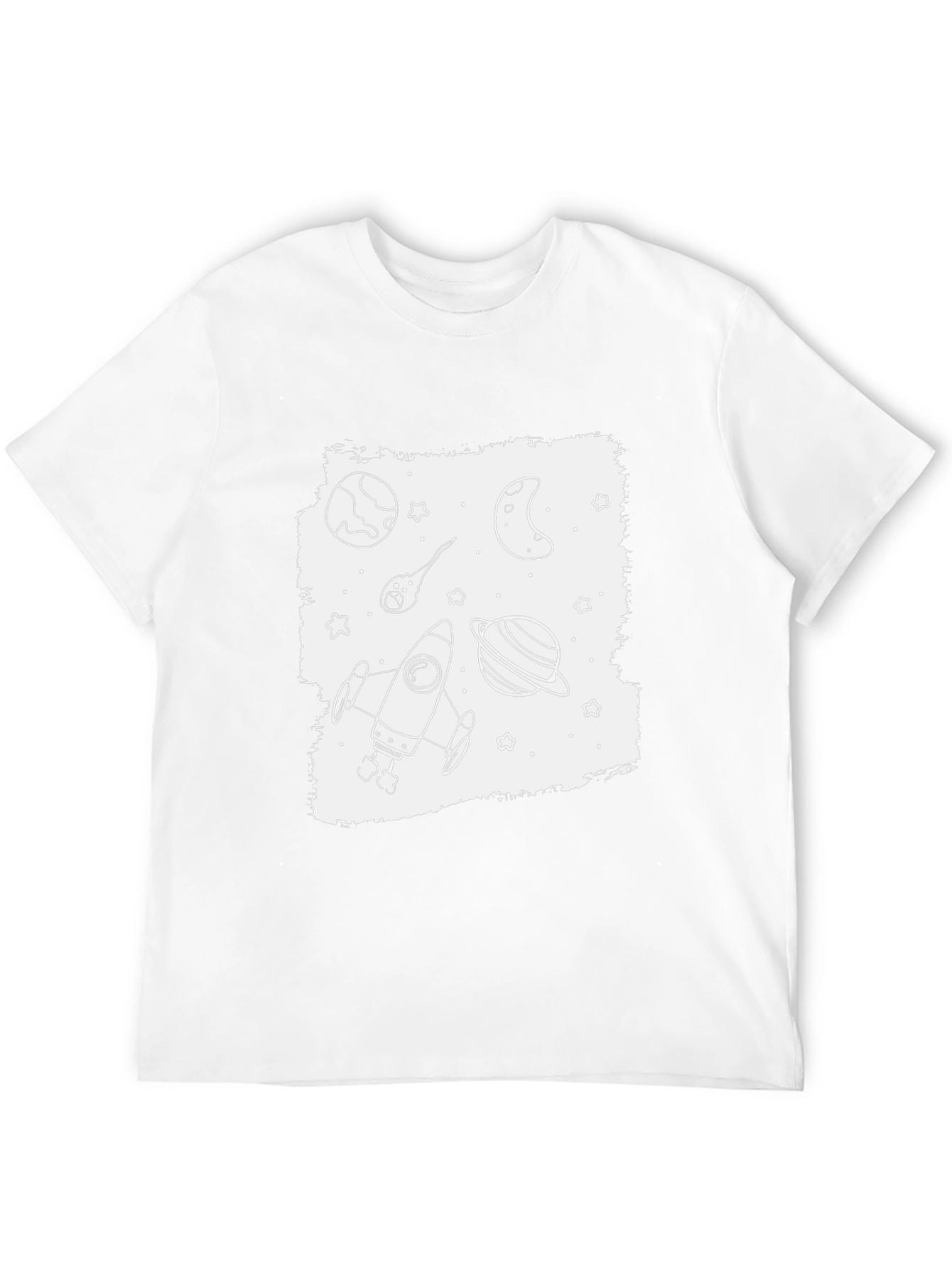 Space Exploration Graphic Tee - Black Cotton Blend