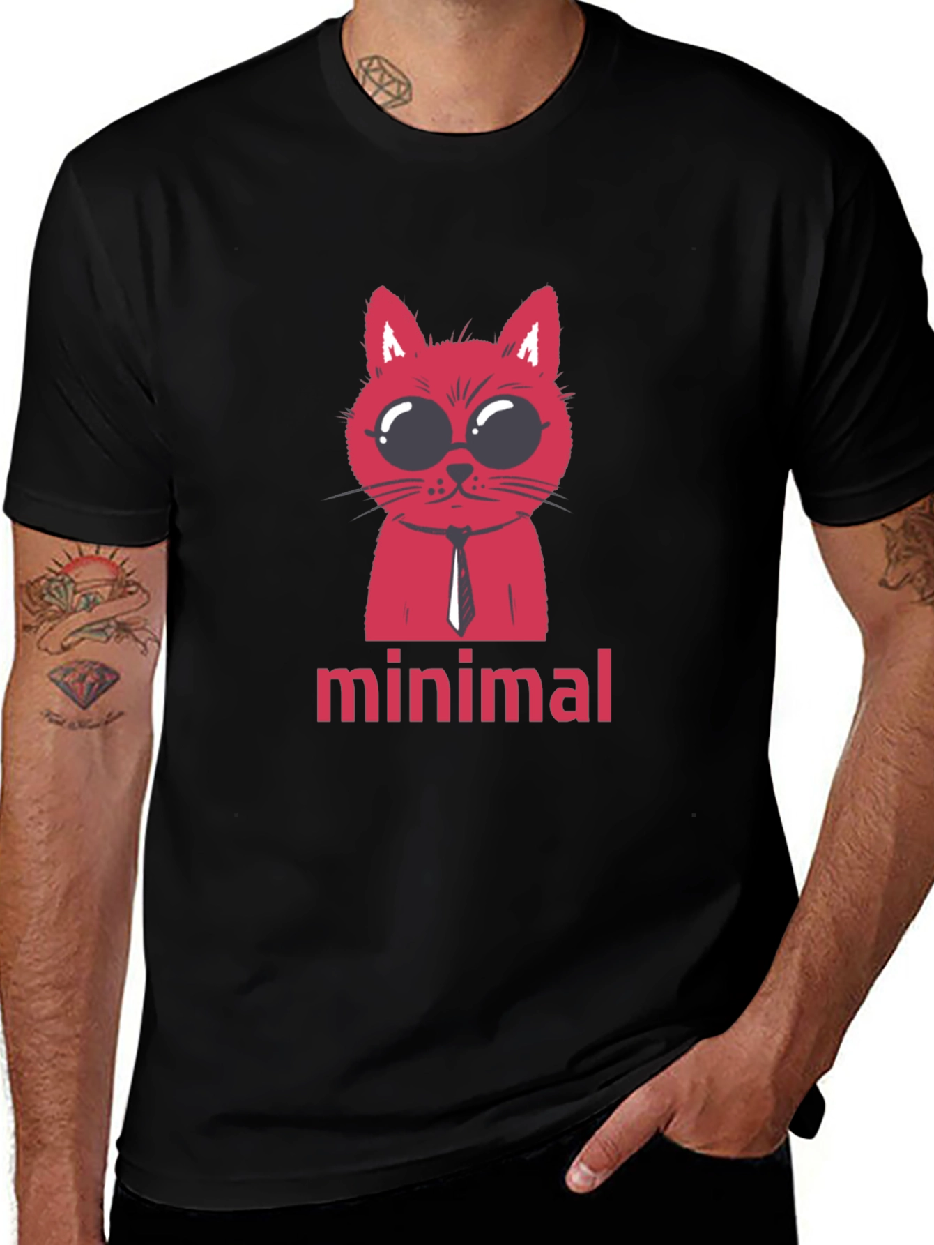 Minimalist Cat T-Shirt - Stylish Graphic Tee
