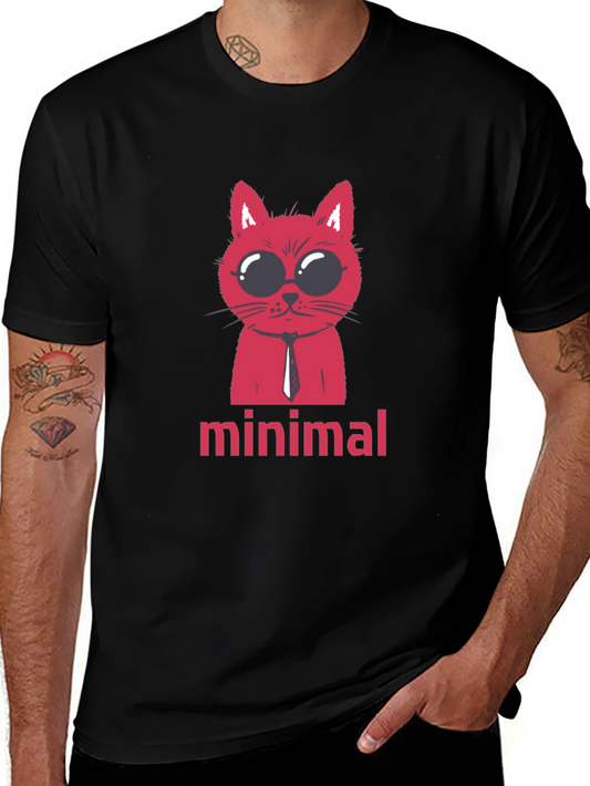 Minimalist Cat T-Shirt - Stylish Graphic Tee