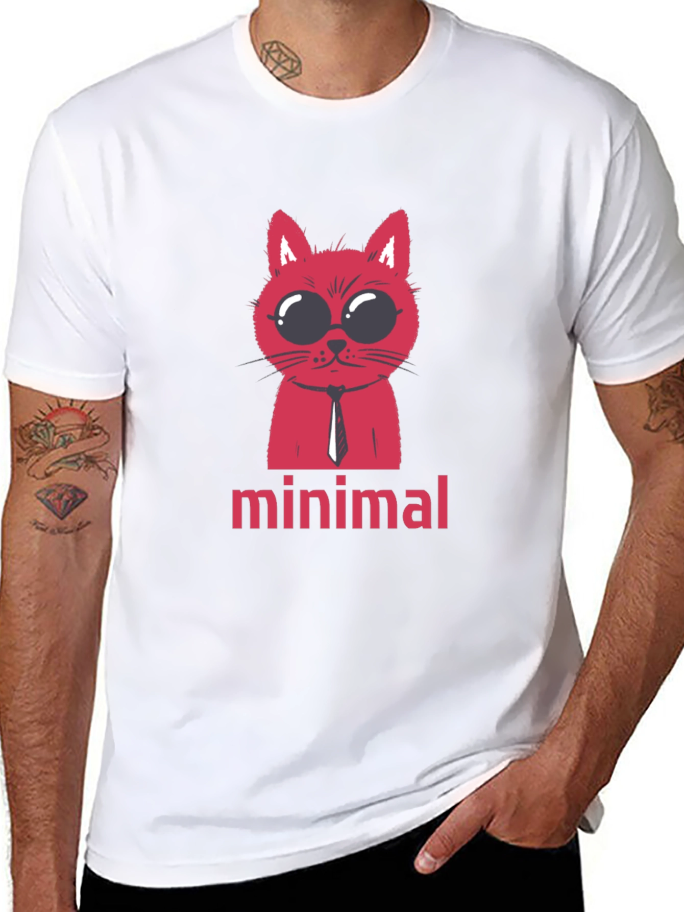 Minimalist Cat T-Shirt - Stylish Graphic Tee
