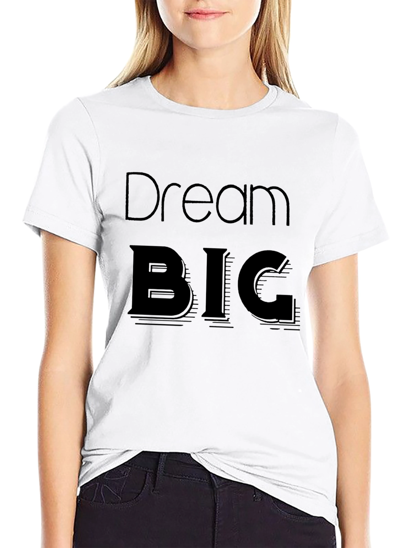 Dream BIG Black Graphic Tee - Motivational T-Shirt