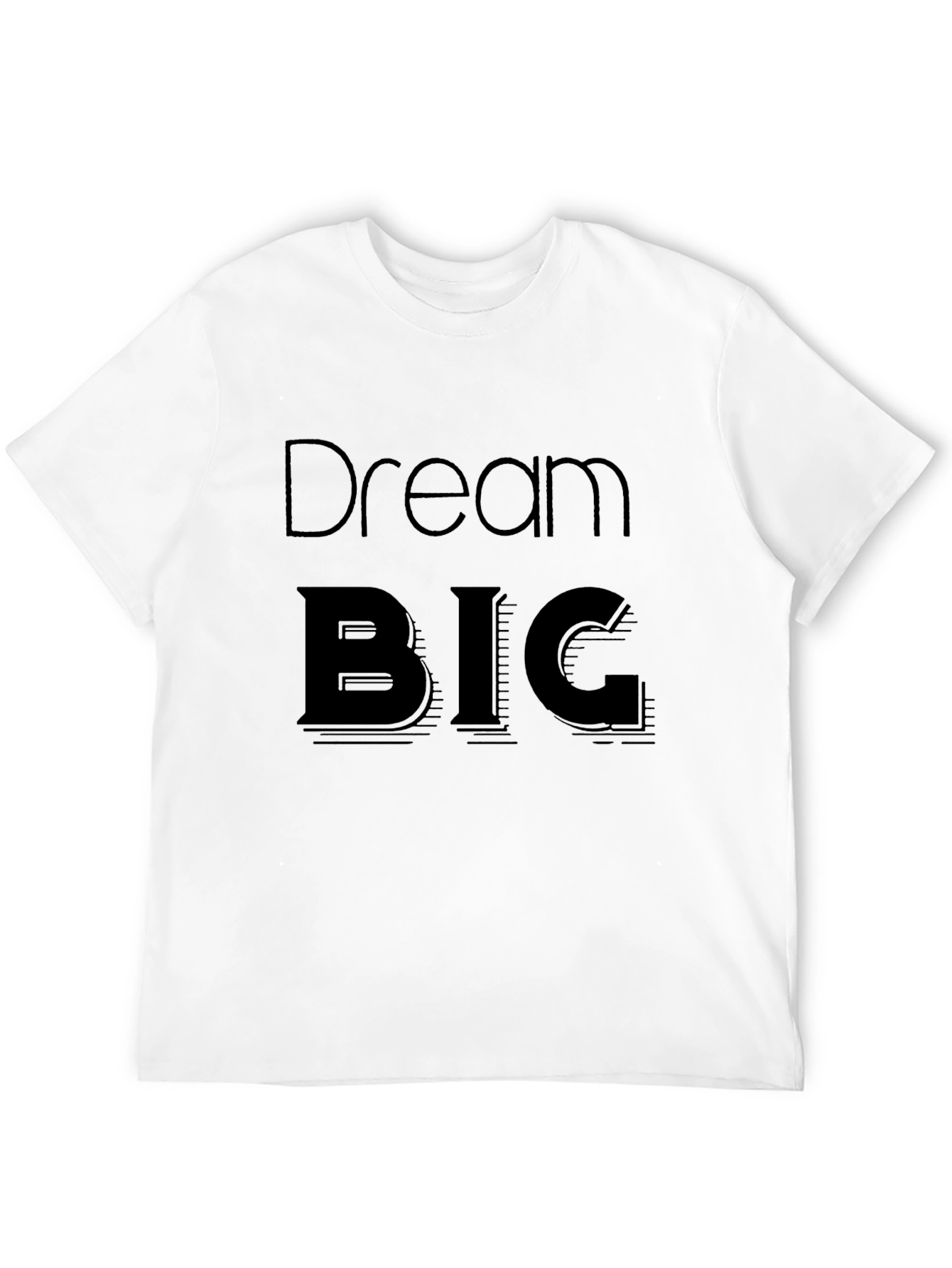 Dream BIG Black Graphic Tee - Motivational T-Shirt