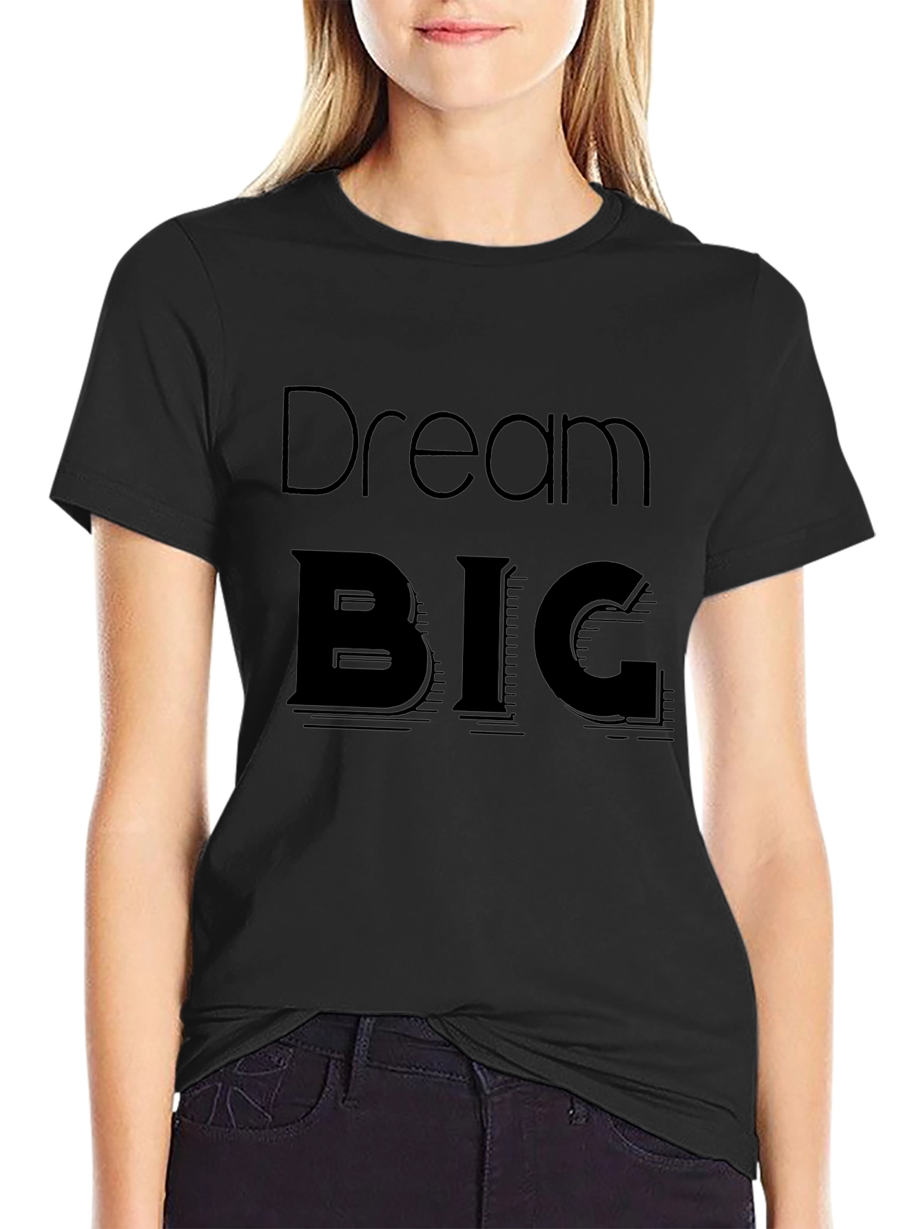 Dream BIG Black Graphic Tee - Motivational T-Shirt