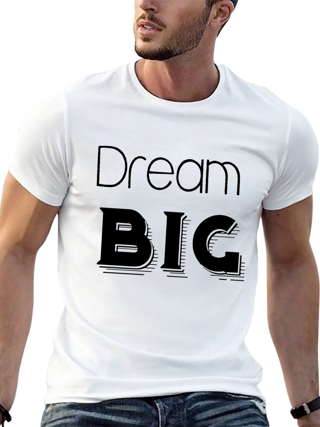 Dream BIG Black Graphic Tee - Motivational T-Shirt