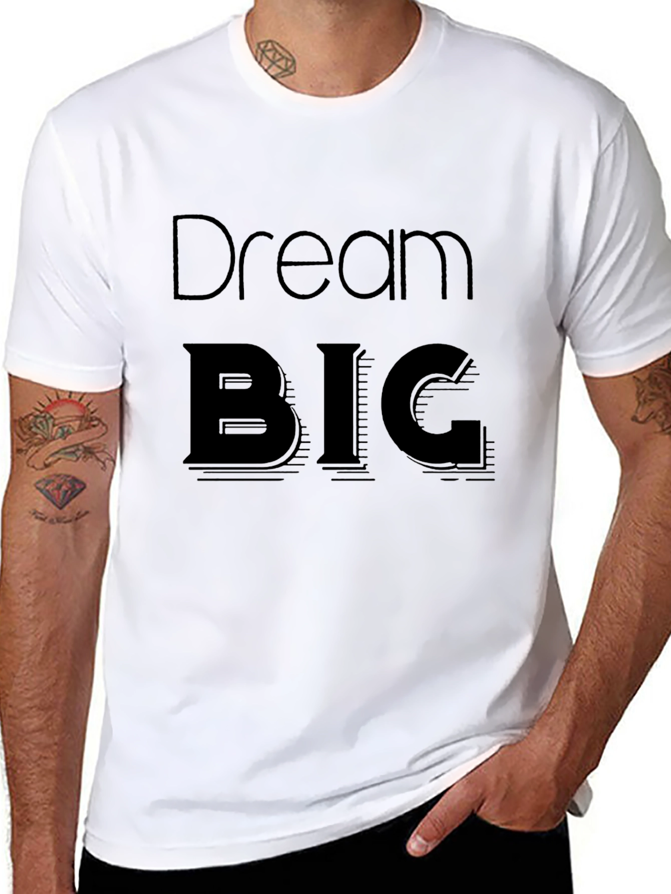 Dream BIG Black Graphic Tee - Motivational T-Shirt