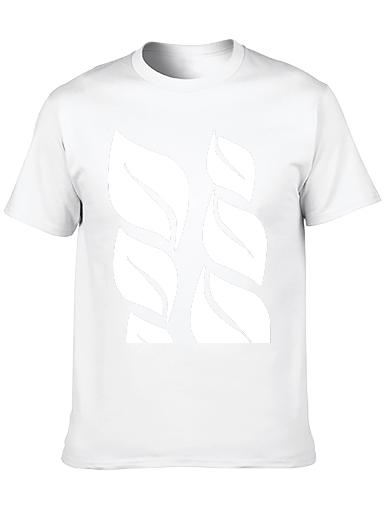 Leaf Pattern Black T-Shirt