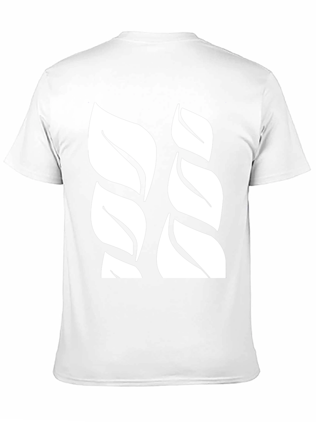 Leaf Pattern Black T-Shirt