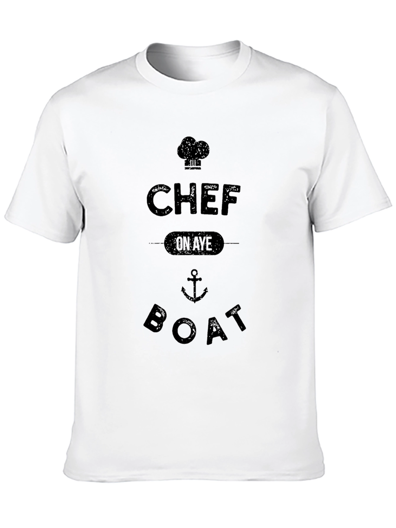 Chef On Aye Boat Black Graphic Tee