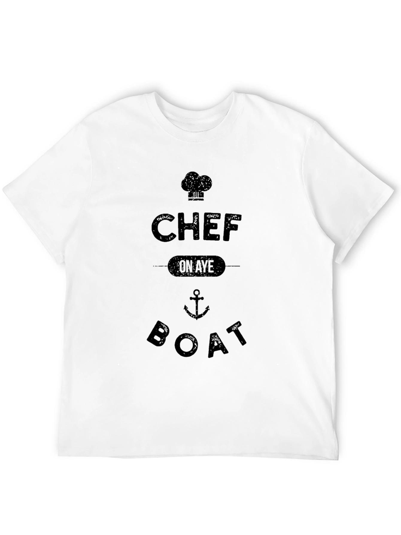 Chef On Aye Boat Black Graphic Tee