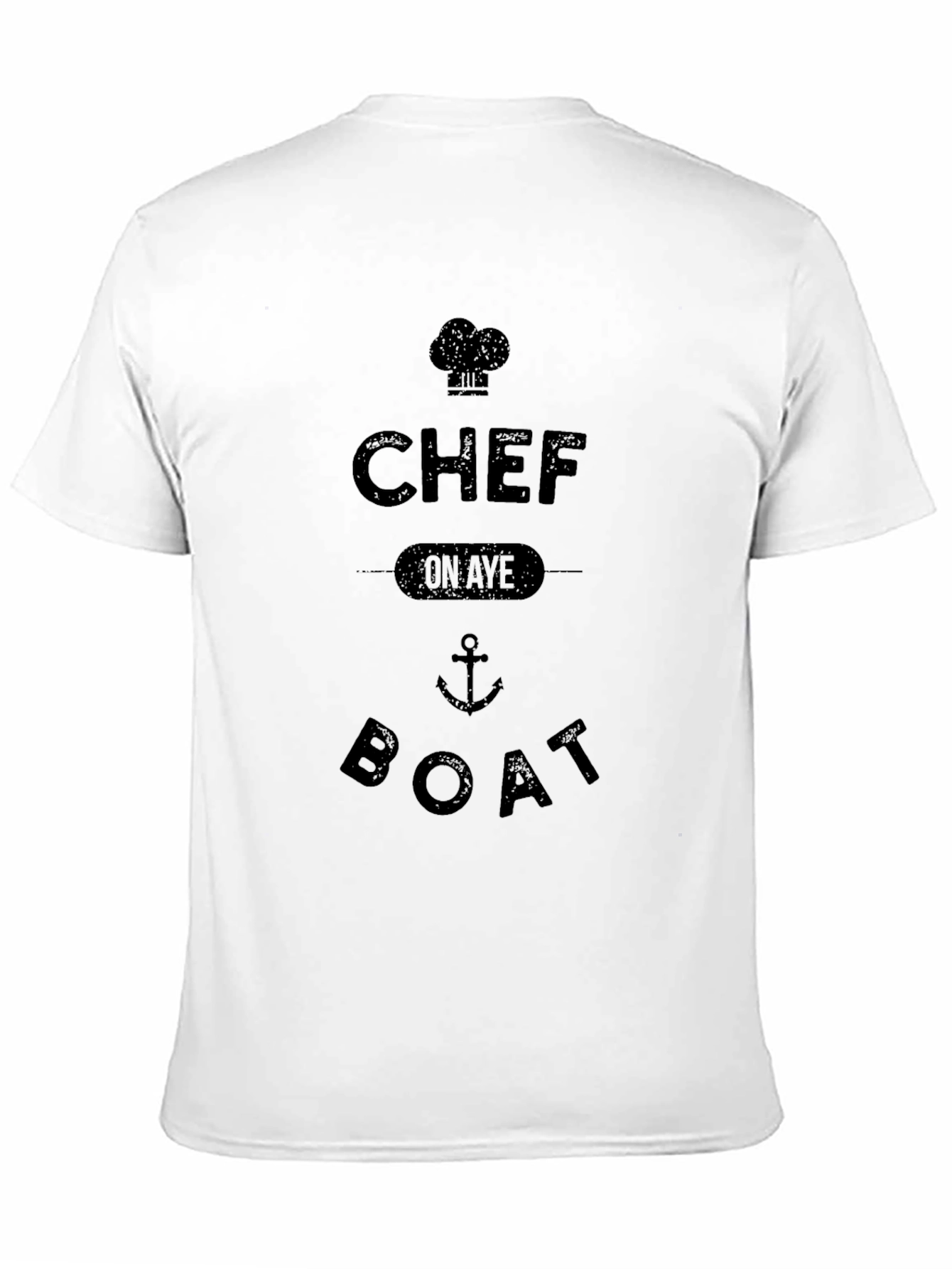 Chef On Aye Boat Black Graphic Tee
