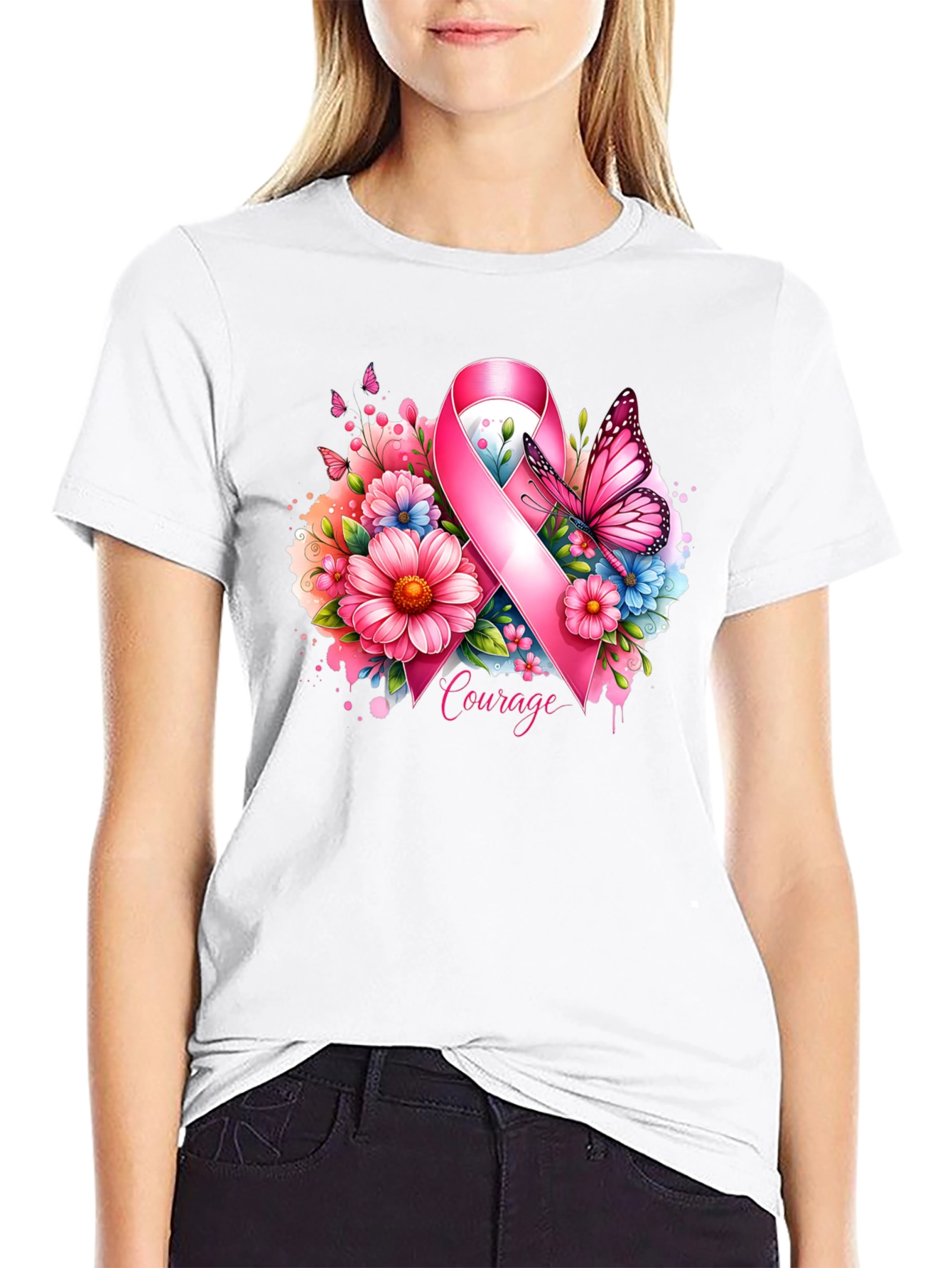 Courage Ribbon Graphic Tee