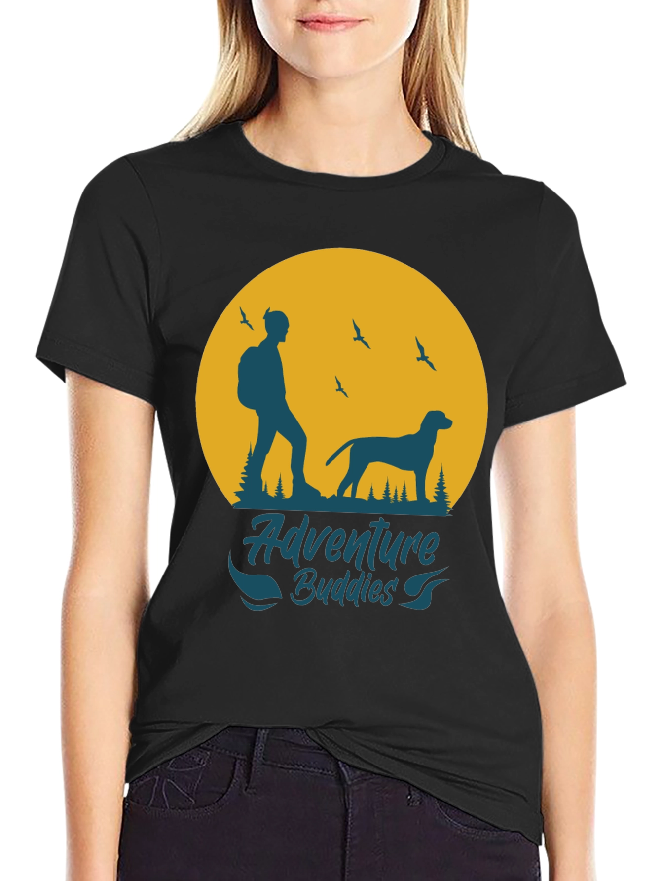 Adventure Buddies Graphic Tee - Mens Black T-Shirt
