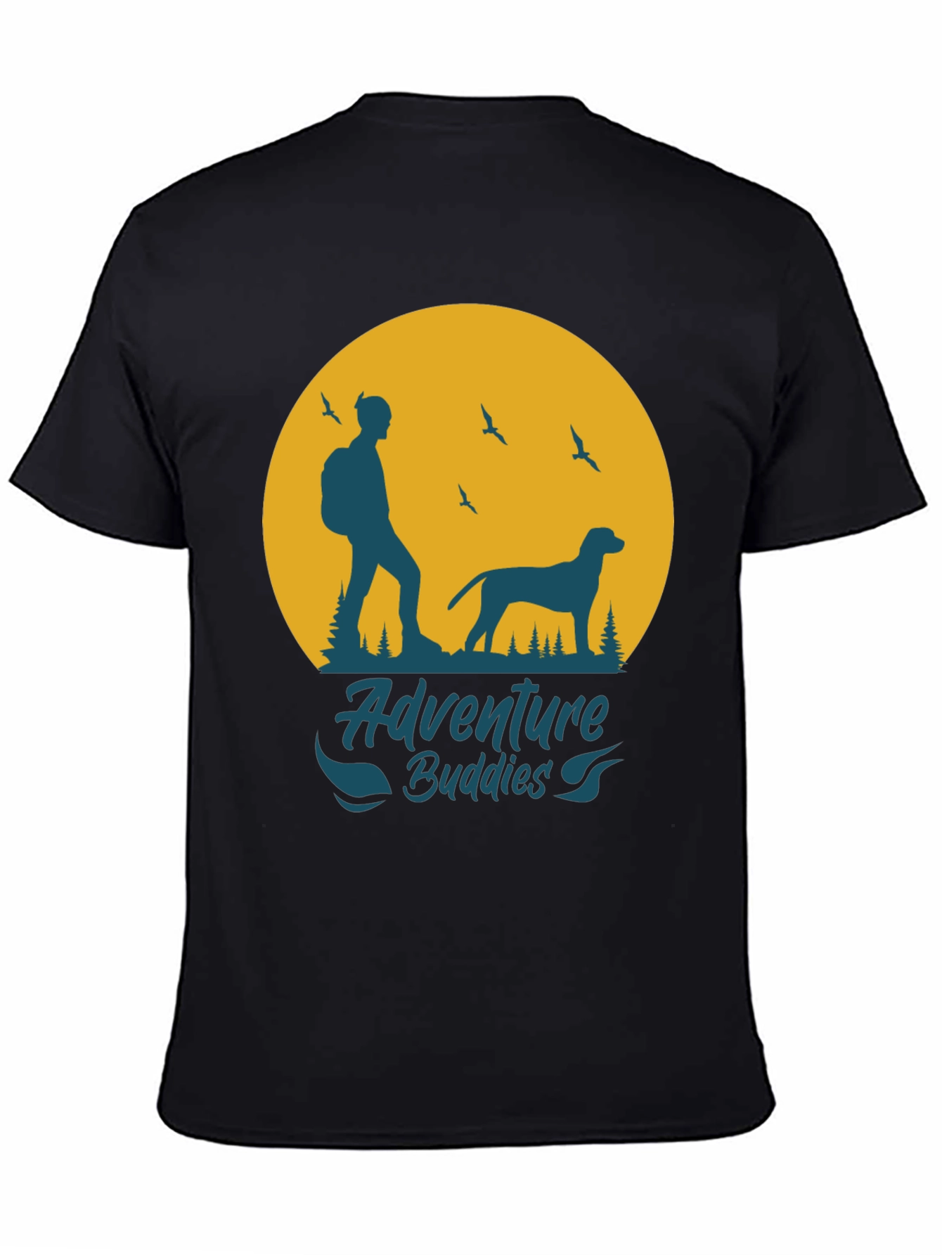 Adventure Buddies Graphic Tee - Mens Black T-Shirt